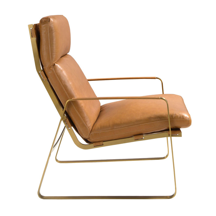 Poltrona in pelle di cammello