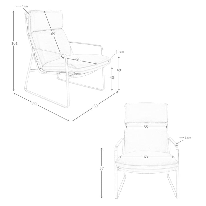 Poltrona in pelle di cammello