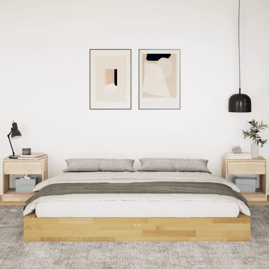 Struttura Letto Senza Materasso 180x200 cm in Legno di Rovere 3324126