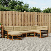 Set di divani da esterno 6 pz Naturale e Beige 3382706