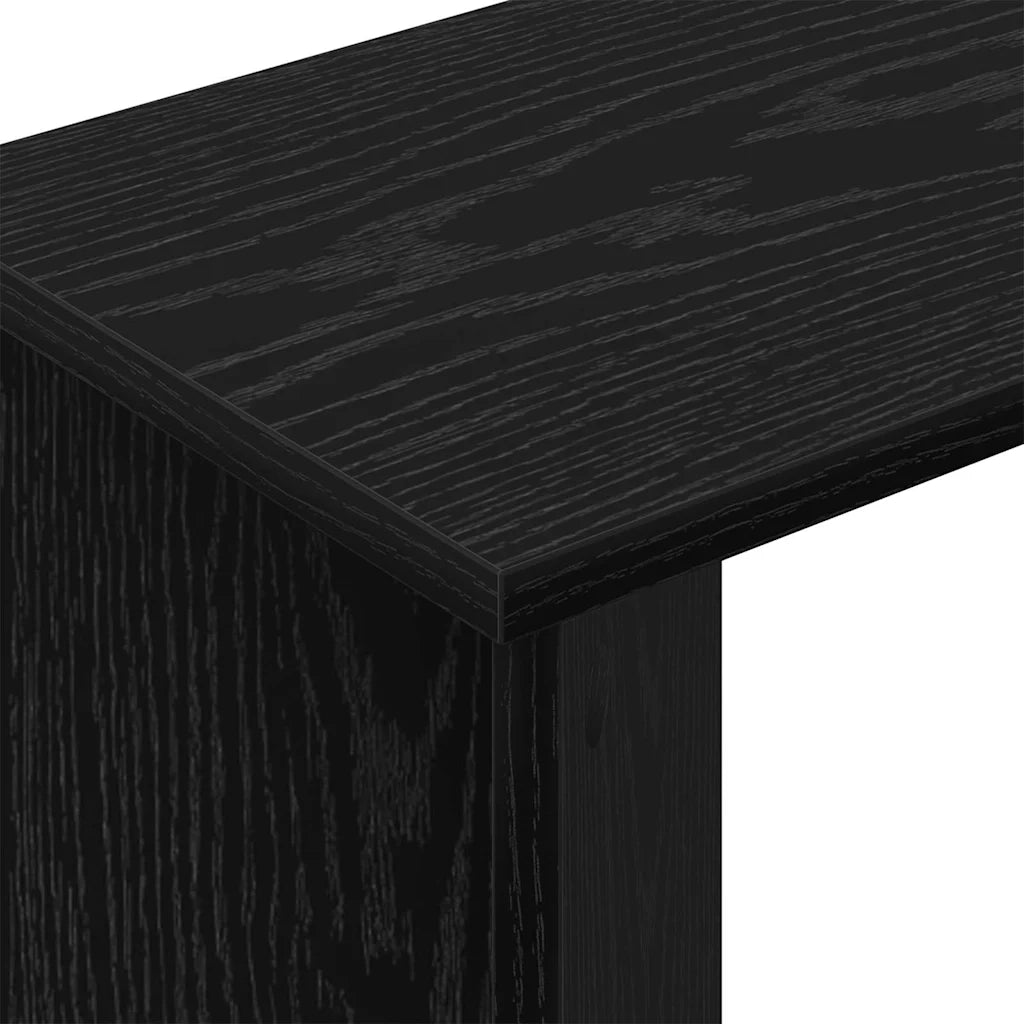 Tavolino Rovere Nero 35 x 25 x 50 cm Legno multistrato 891185
