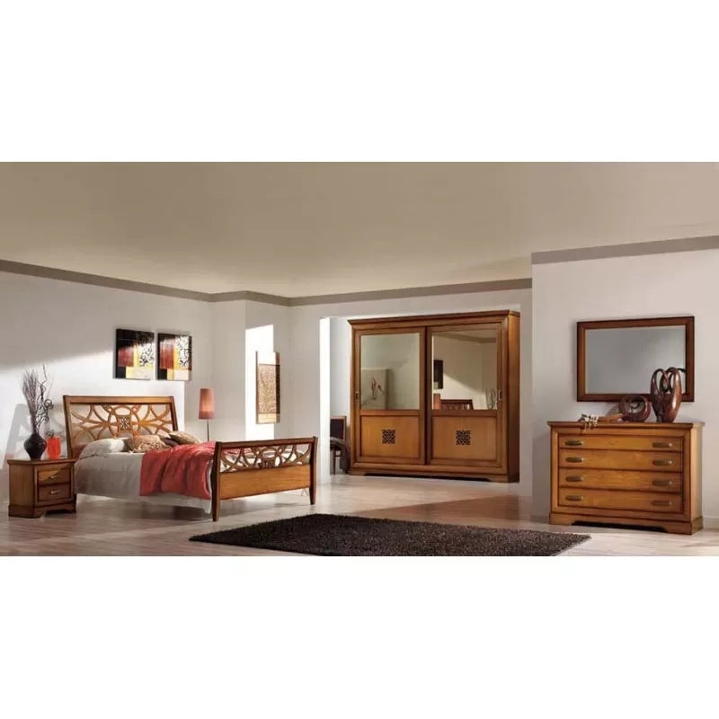 Specchiera rettangolare legno noce bassano 110x80x3 - Mobili 2G