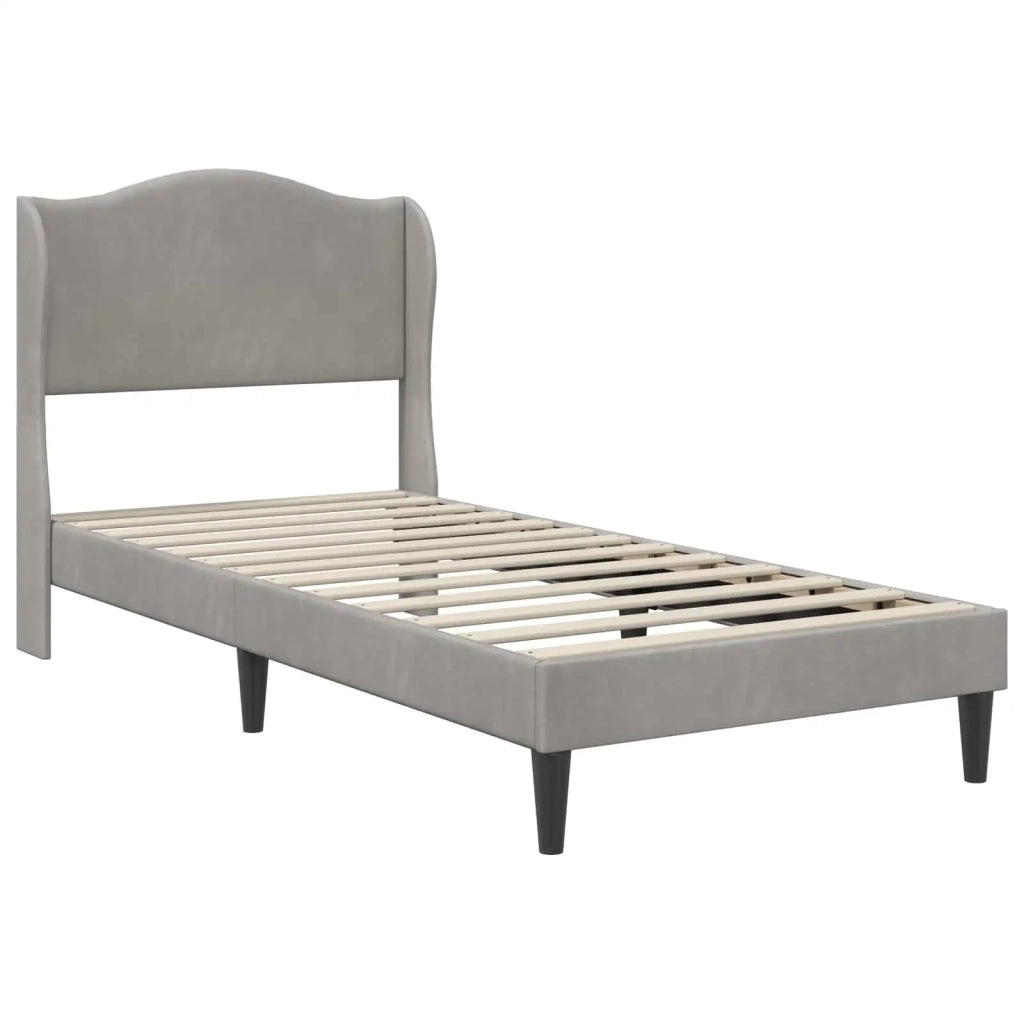 Struttura del letto Grigio Chiaro 100 x 200 cm Velluto 42027899