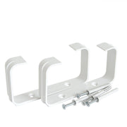 First 120x60mm staffe bianche fermatubo a muro blister con 2pz per tubi rettangolari aerazione cappa