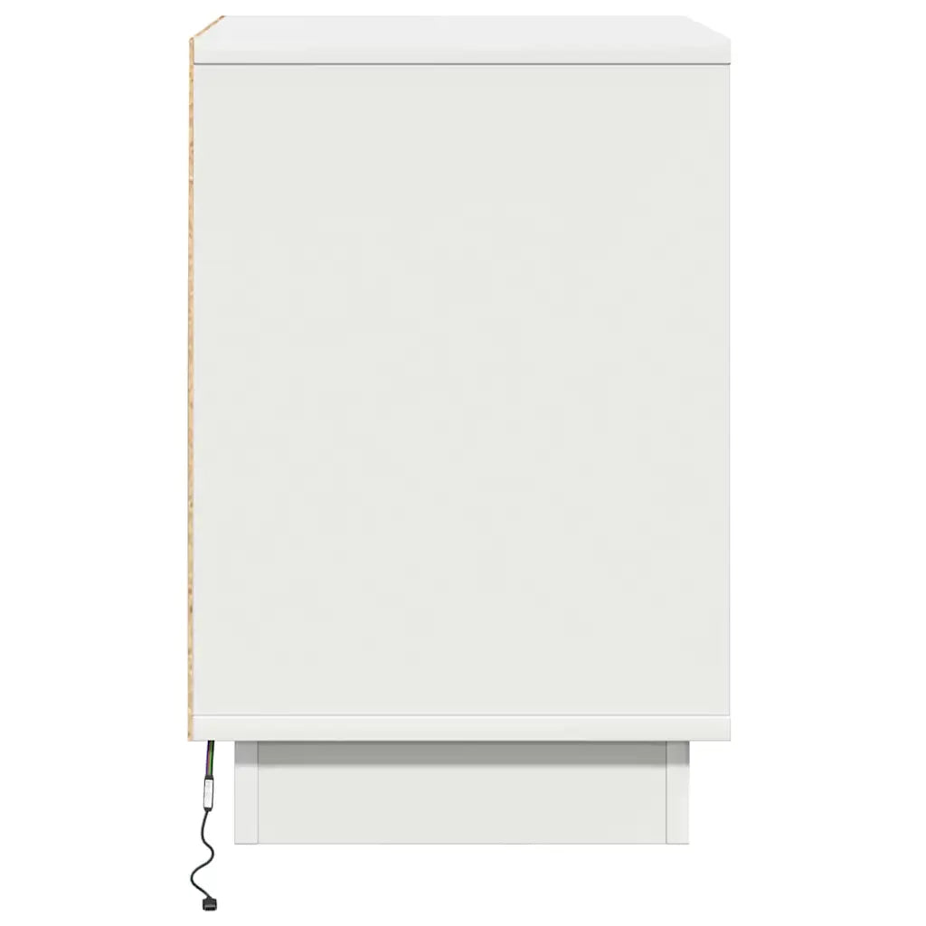 Armadio da Notte con cassetto 2 pcs Bianco 39 x 34,5 x 50 cm 869611