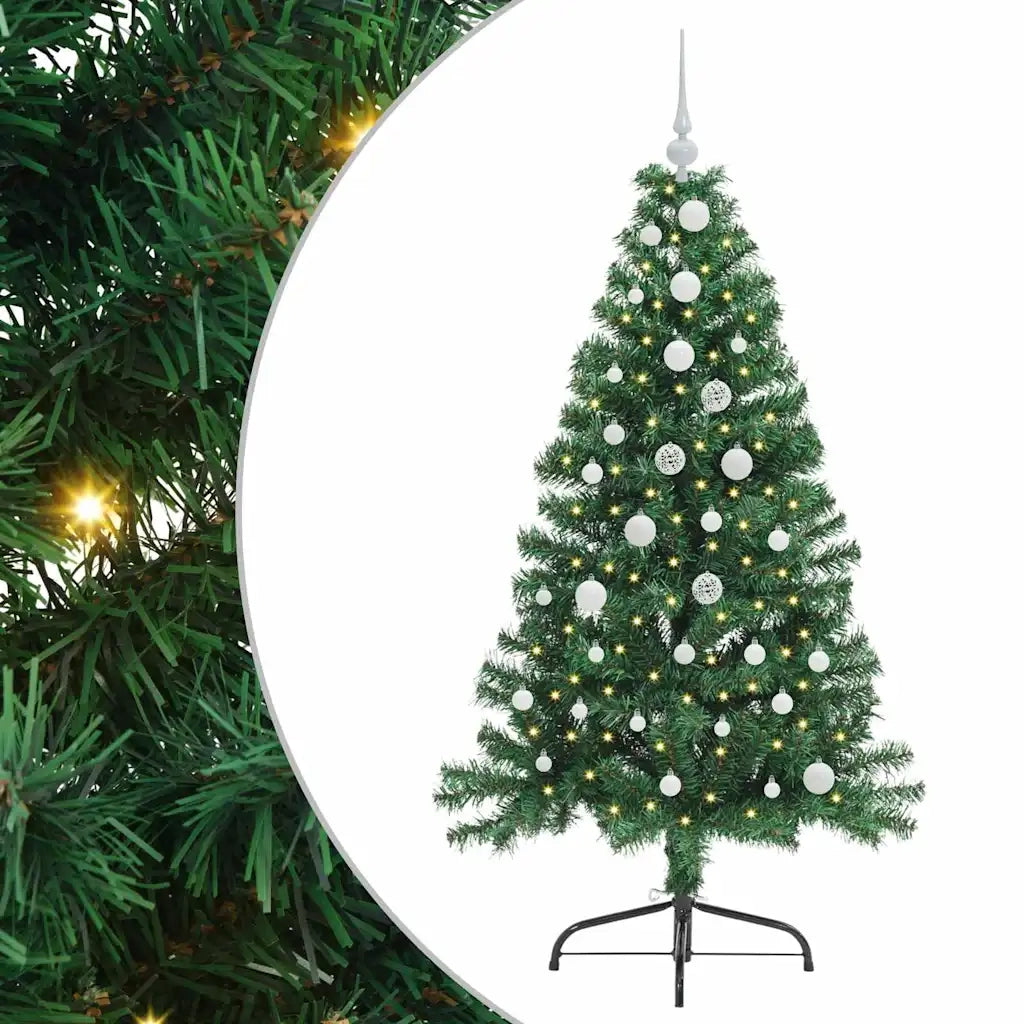 Albero di Natale Artificiale-Albero Natalizio con luci integrate Verde 150 cm 515935