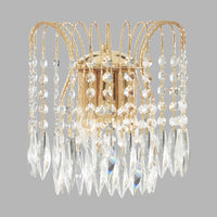 Applique Classica Waterfall Acciaio Oro Cristallo 2 Luci E14