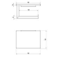 Lineabeta - Portarotolo con coperchio portacellulare Grela in acciaio bianco