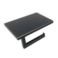 Lineabeta - Portarotolo con coperchio portacellulare Grela in acciaio nero