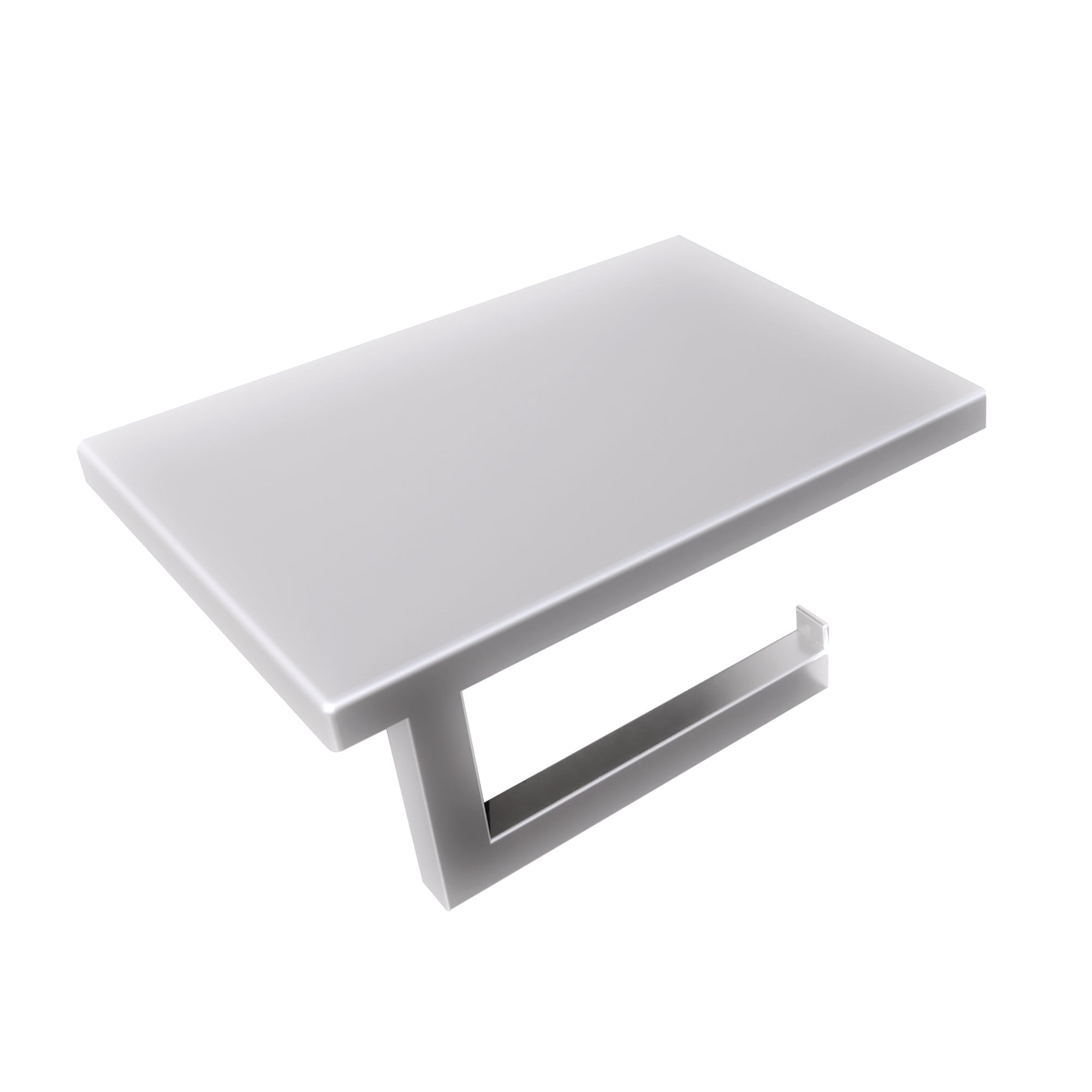 Lineabeta - Portarotolo con coperchio portacellulare Grela in acciaio spazzolato