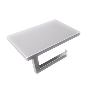 Lineabeta - Portarotolo con coperchio portacellulare Grela in acciaio spazzolato