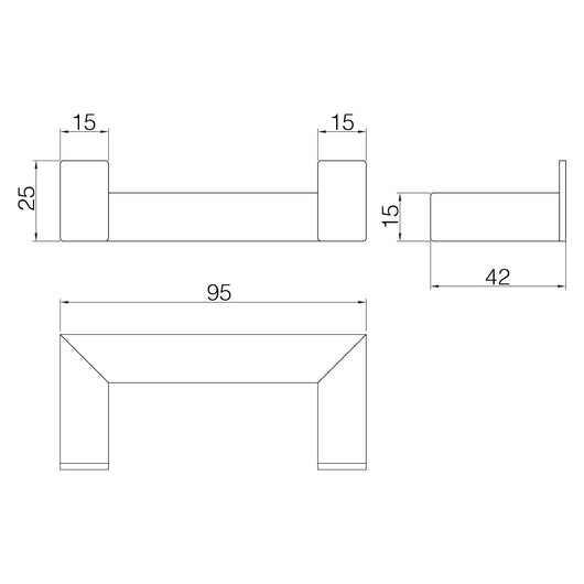 Lineabeta - Appendiabiti doppio Grela in acciaio lucido