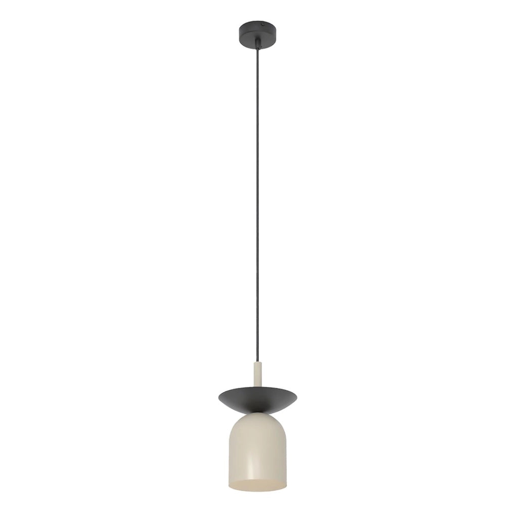 Lampada a sospensione EGO nero/beige 1xE14 10W Emibig