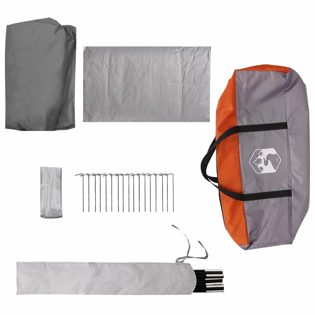 Tenda a tunnel Grigio e arancione 361 x 235 x 147 cm 42017402