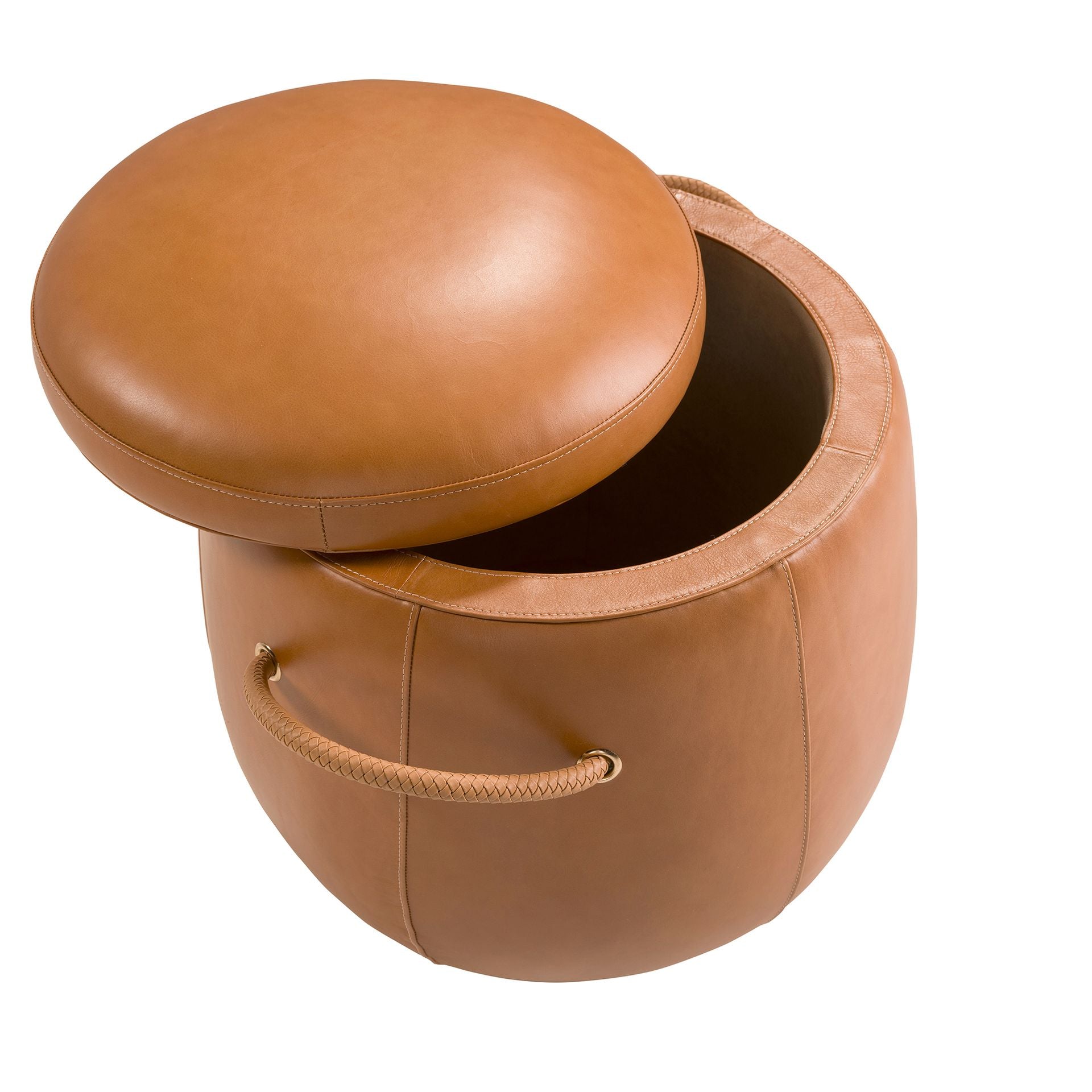 Pouf in pelle di cammello