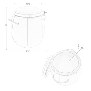 Pouf in pelle di cammello