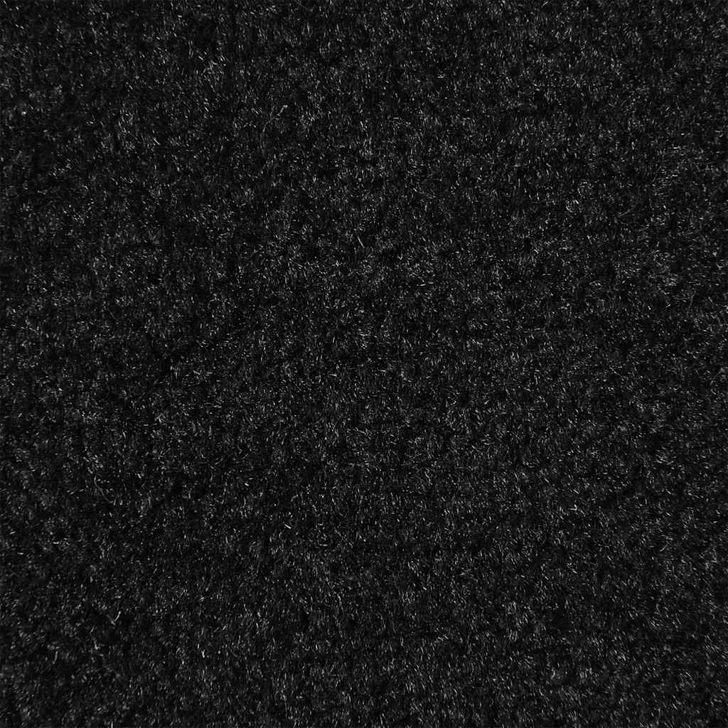 Zerbino antiscivolo per interni nero 40 x 60 cm facile da pulire design moderno PP nero 02_0058147