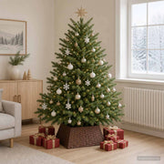 Collare per Albero di Natale Quadrato Marrone Scuro polyrattan 42048801