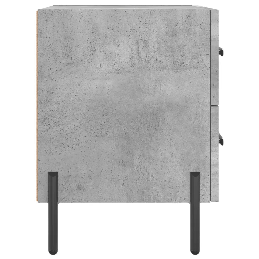 Comodino-Tavolino da notte Grigio Cemento 40x35x47,5 cm in Legno Multistrato 408075