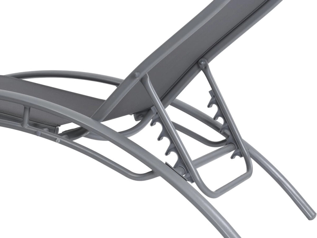 2 lettini in alluminio Beauty - PHOENIX - Grigio scuro / Argentato - set di 2