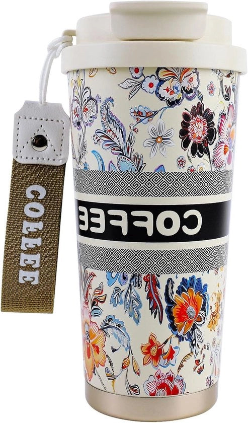Termos Reismok 500 ml doppio strato in acciaio inossidabile - impermeabile e BPA-free - bevande calde e fredde - tazza portatile con manico