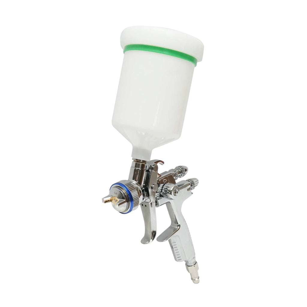 Pistola per verniciatura ad aria compressa da 500 ml, ugello 1,4 mm, portata 200 ml/min, pressione max 4 bar
