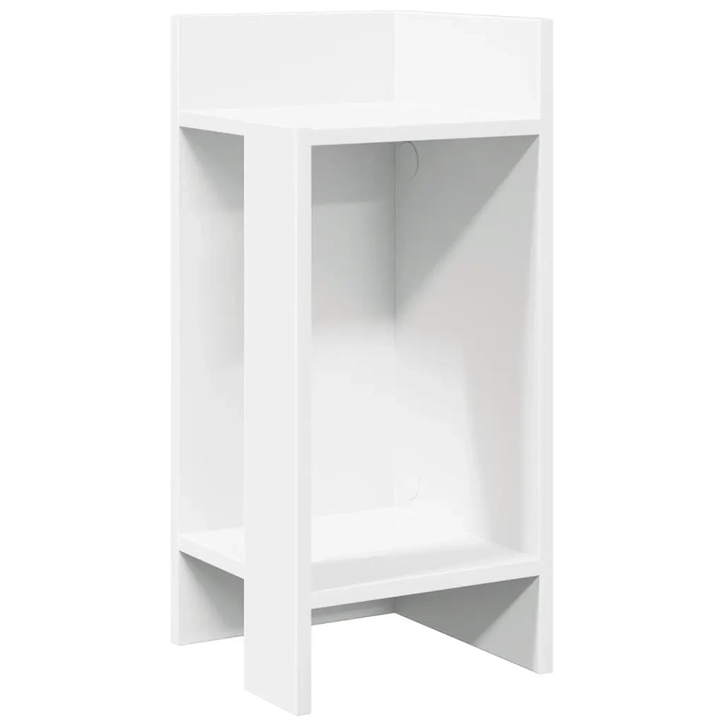 Tavolino Laterale con Ripiano Bianco 25,5x27x60 cm 858542