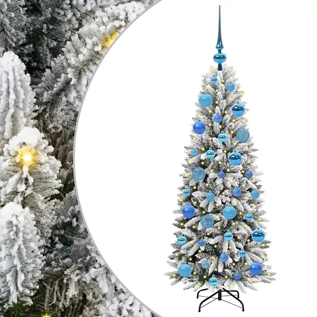 Albero di Natale | Decorazioni natalizie artificiale con 150 LED Bianco 120 cm