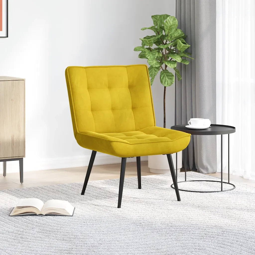 Poltrona Relax-Poltroncina 64x74x84 cm Gialla in Velluto