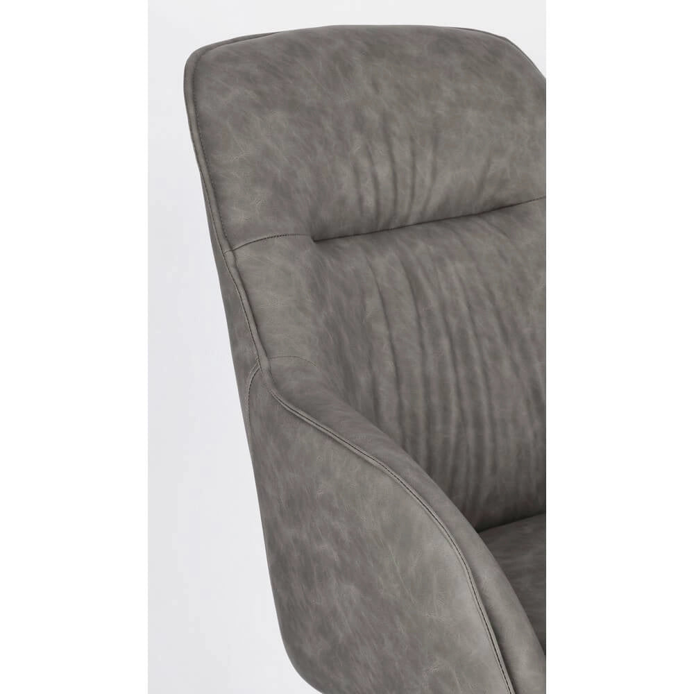 Set di 2 Poltrone Imbottite in Tessuto con Braccioli e Gambe in Acciaio - EFFORTLESS