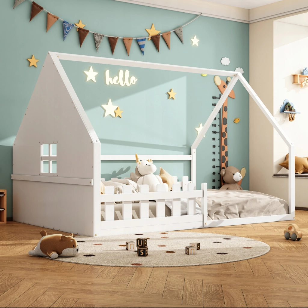 Letto per bambini in pino - Xylo - 140x200 - Bianco