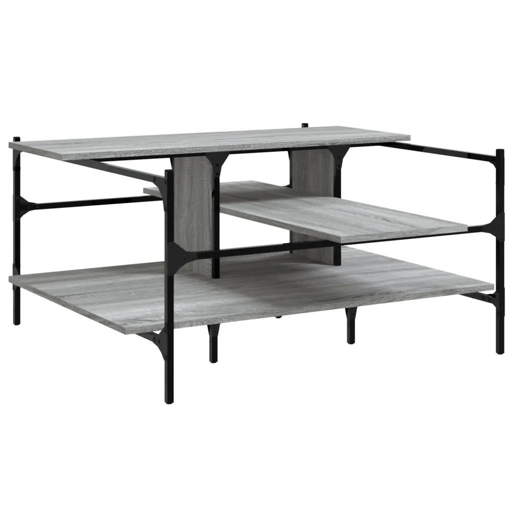 Tavolino Salotto Grigio Sonoma 100x100x48,5cm LegnoÂ Multistrato