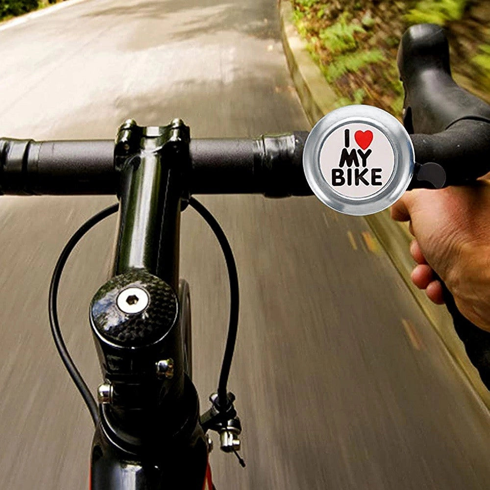 Trade Shop - Campanello Tradizionale Lega Alluminio I Love My Bike Attacco Universale Xc-2508 -
