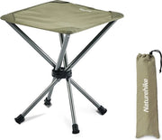 Campingkruk opvougbile, scala portatile, carico massimo 100 kg, scala ultraleggera opvougbile, peso 0,53 kg, colore verde