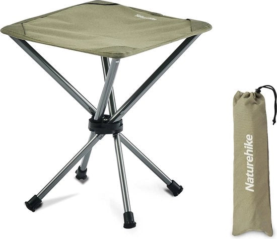 Campingkruk opvougbile, scala portatile, carico massimo 100 kg, scala ultraleggera opvougbile, peso 0,53 kg, colore verde