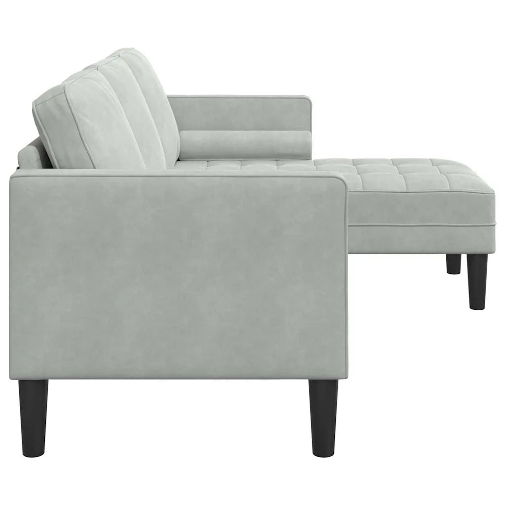 Set di divani con cuscino Grigio chiaro Poliestere 42001925