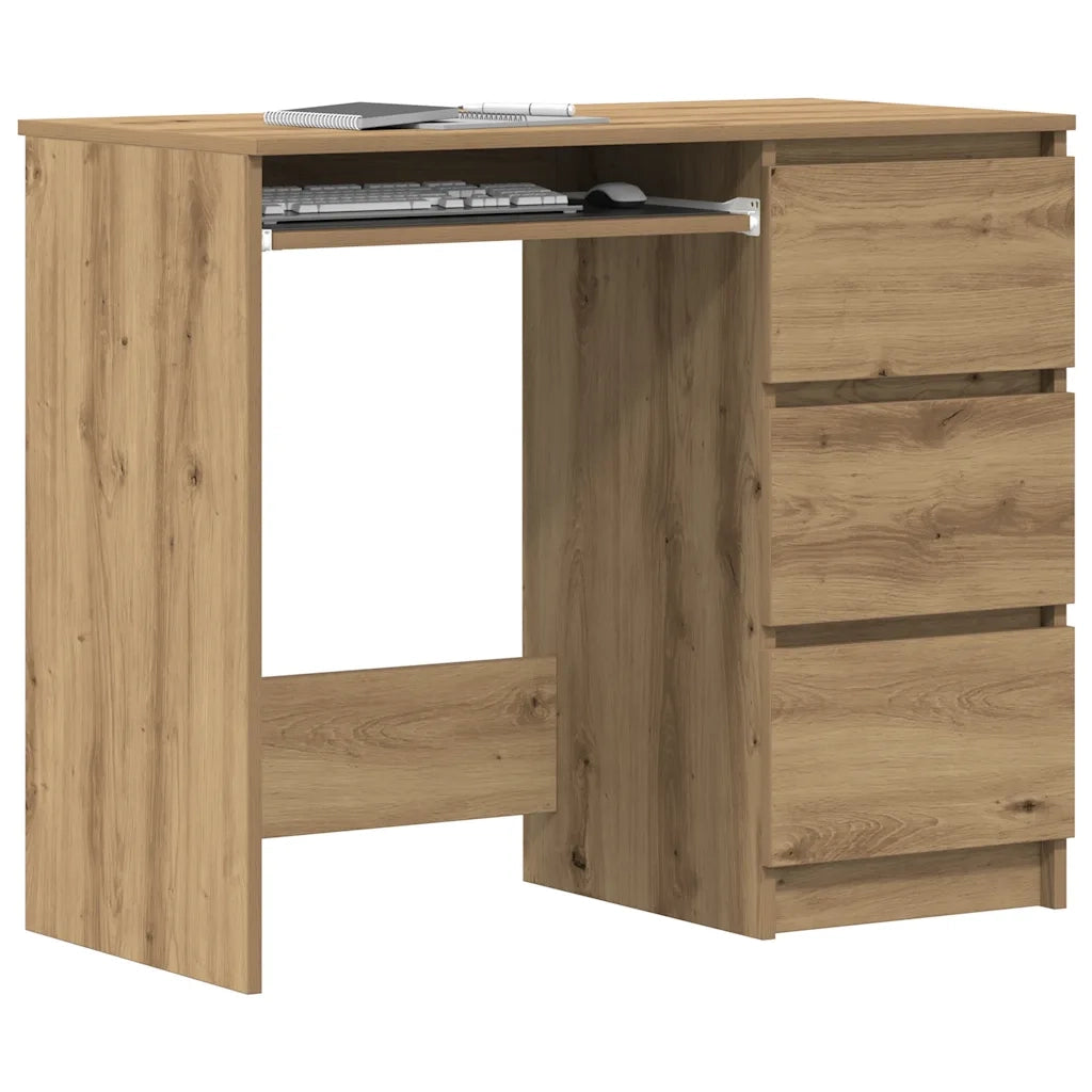 vidaXL Scrivania Rovere Artigianale 90x45x76 cm in Legno Multistrato