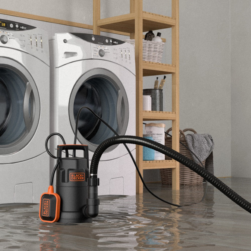 Pompa Immersione per Acque Chiare e Scure BLACK+DECKER BXUP750PTE  (750 W, Portata  max. 1300 l/h, Prevalenza massima 8 m)