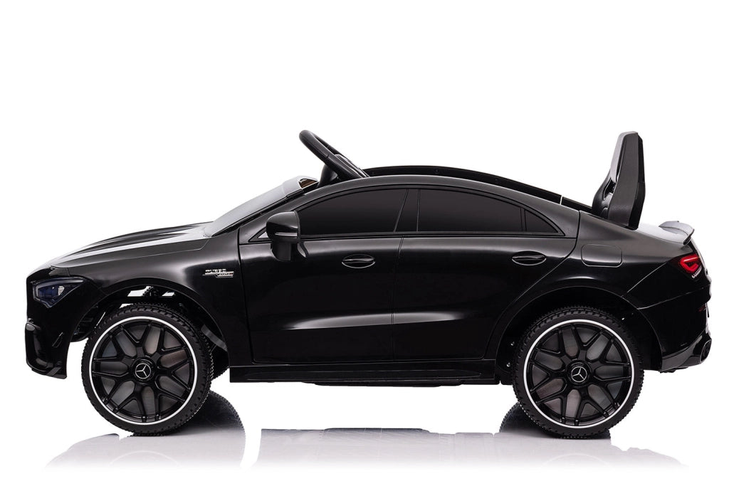 Macchina Elettrica per Bambini 12V con Licenza Mercedes CLA45 AMG Nera