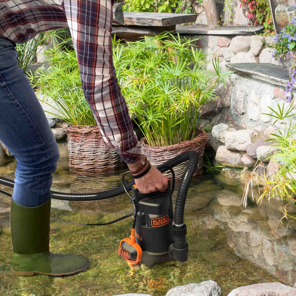 Pompa Immersione per Acque Chiare e Scure BLACK+DECKER BXUP750PTE  (750 W, Portata  max. 1300 l/h, Prevalenza massima 8 m)