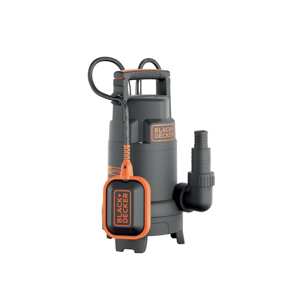 Pompa Immersione per Acque Chiare e Scure BLACK+DECKER BXUP750PTE  (750 W, Portata  max. 1300 l/h, Prevalenza massima 8 m)