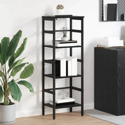 Libreria-Scaffale per Libri-Mobile di Stoccaggio Rovere Nero 40 x 29,5 x 115 cm Legno multistrato