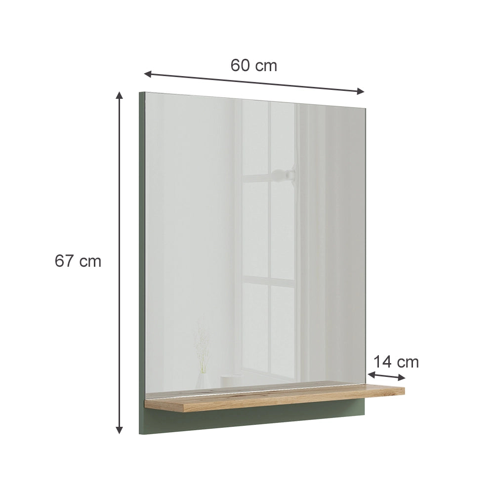 Vicco  Verde/Artigianale 60 x 67 cm con ripiano