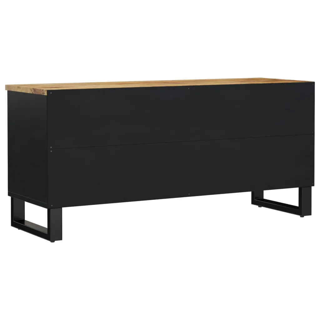 Mobile TV 100x33x46cm Legno Massello Mango e Legno Multistrato 351970