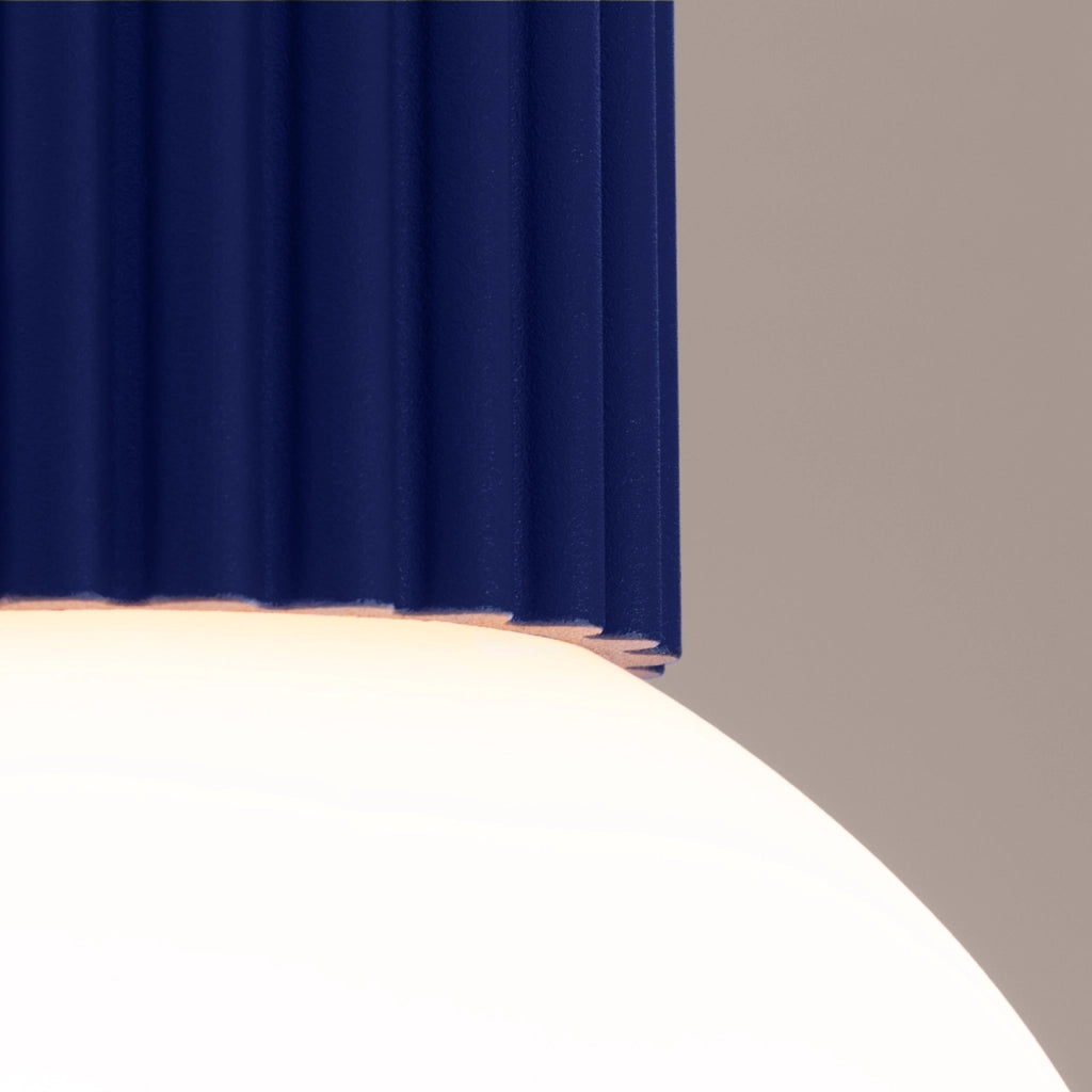 Spot soffitto SFERA Pure Lume blu vetro bianco IP44 G9