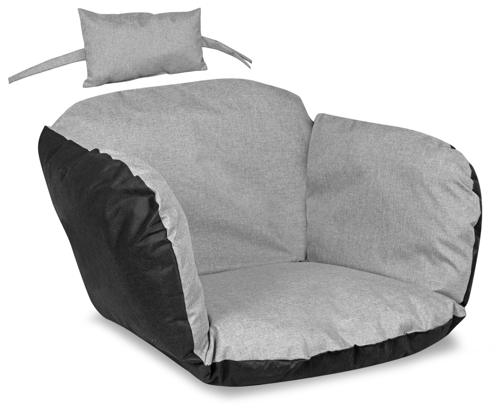 AIO FACTORY Cuscino da giardino impermeabile grigio 112x113 cm per sedia sospesa