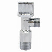Trade Shop - Rubinetto Sottolavabo Cromato 3/8 1/2 Sotto Lavandino 8cm Cromo Valvola 59986 -