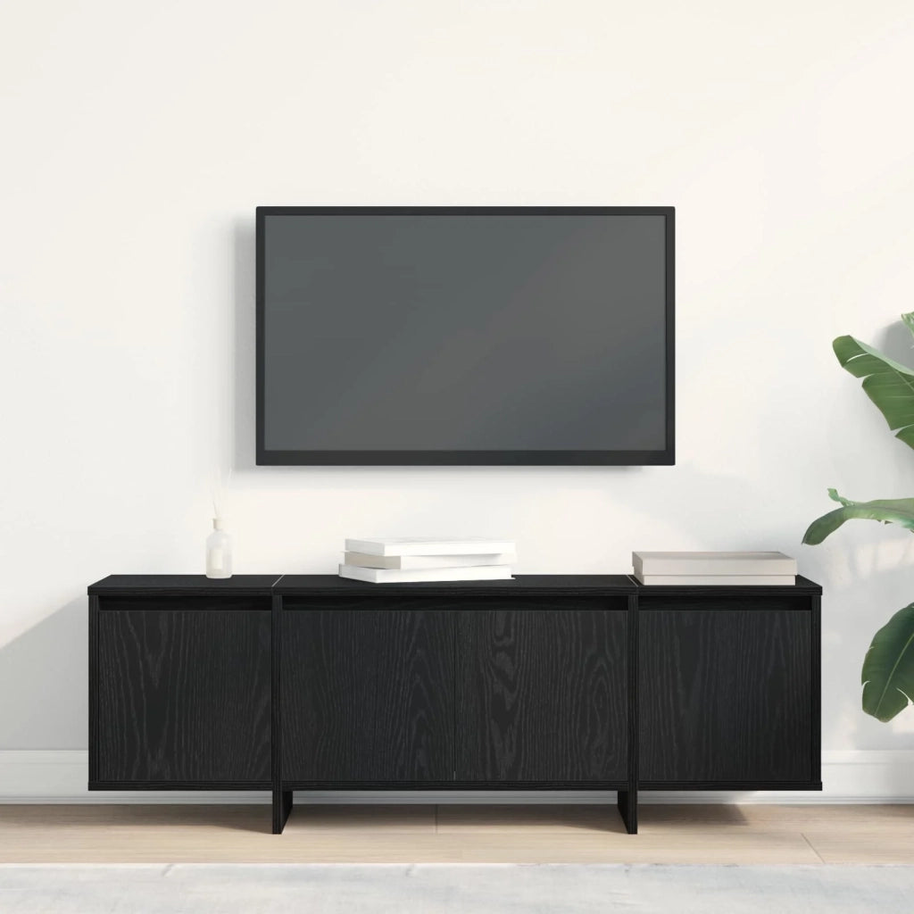 Mobile TV Rovere Nero 120 x 30 x 40,5 cm Legno multistrato 862709
