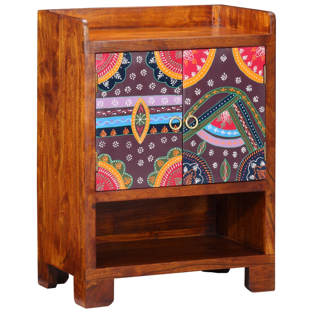 Cabinet per scarpe 55x35x75 cm in legno massello di acacia