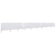 Paravento a 9 Pannelli in Tessuto 1200x80 cm Bianco Sabbia 47186